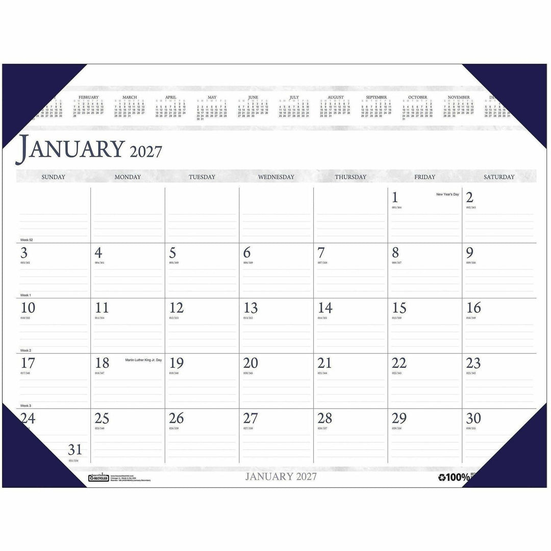 Image of House of Doolittle 180-HD Eco-friendly Executive Calendar Desk Pad