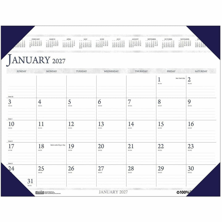 Image of House of Doolittle 180-HD Eco-friendly Executive Calendar Desk Pad