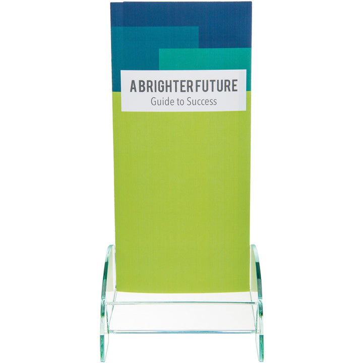Image of deflecto® Euro-Style Docuholder, Leaflet Size, 4.5w X 4.5d X 7.88h, Green Tinted
