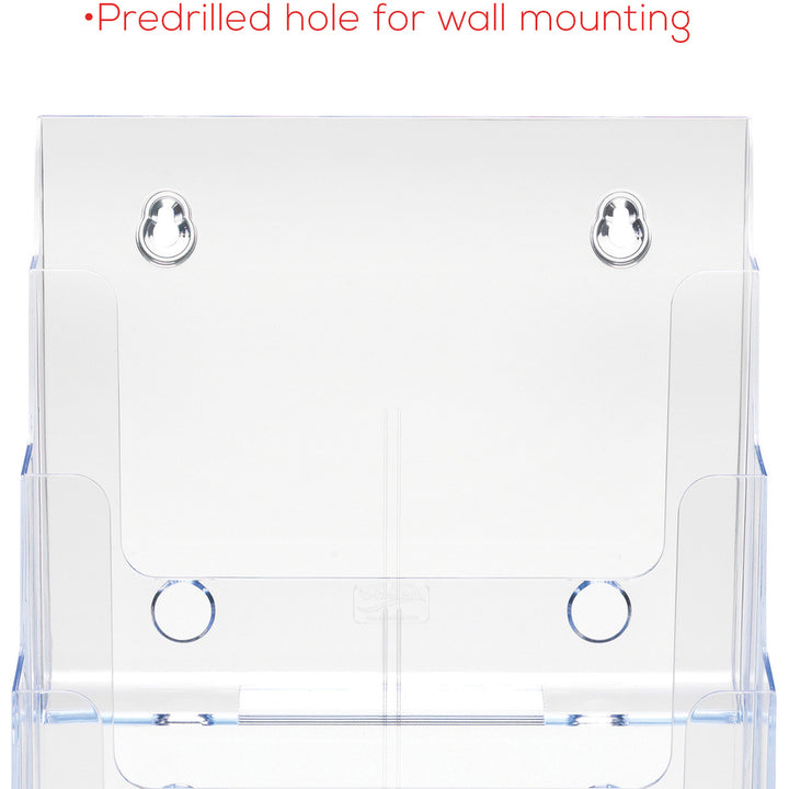 Image of deflecto® 4-Compartment DocuHolder, Magazine Size, 9.38w x 7d x 13.63h, Clear