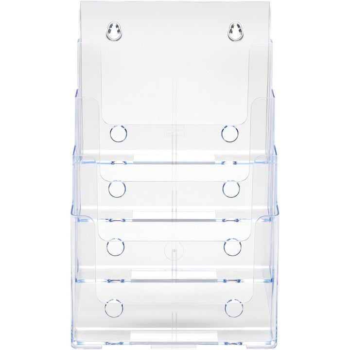 Image of deflecto® 4-Compartment DocuHolder, Magazine Size, 9.38w x 7d x 13.63h, Clear