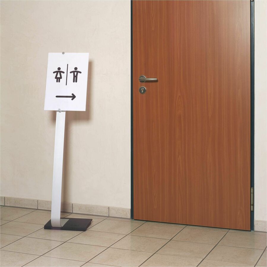 Image of Durable® Info Sign Duo Floor Stand, Tabloid-Size Inserts, 15 X 50, Clear