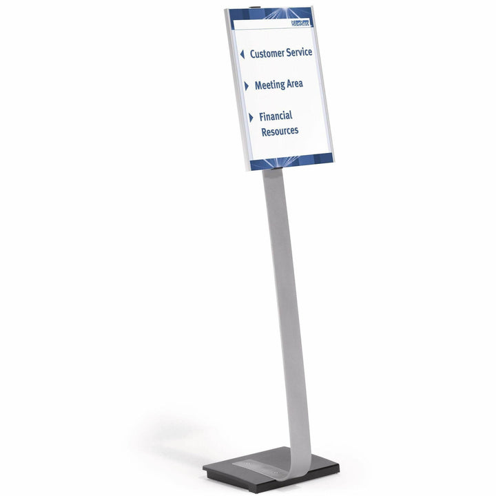 Image of Durable® Info Sign Duo Floor Stand, Tabloid-Size Inserts, 15 X 50, Clear