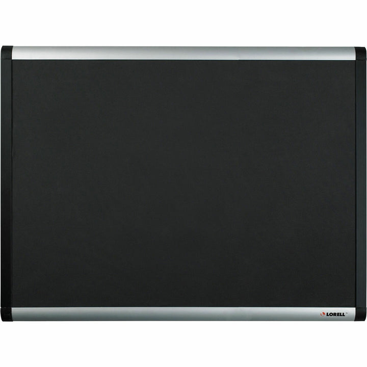Image of Lorell 75695 Mesh Bulletin Board, 48" Board Height x 72" Board Width, Fabric Surface, Black Anodized Aluminum Frame, 1 Each