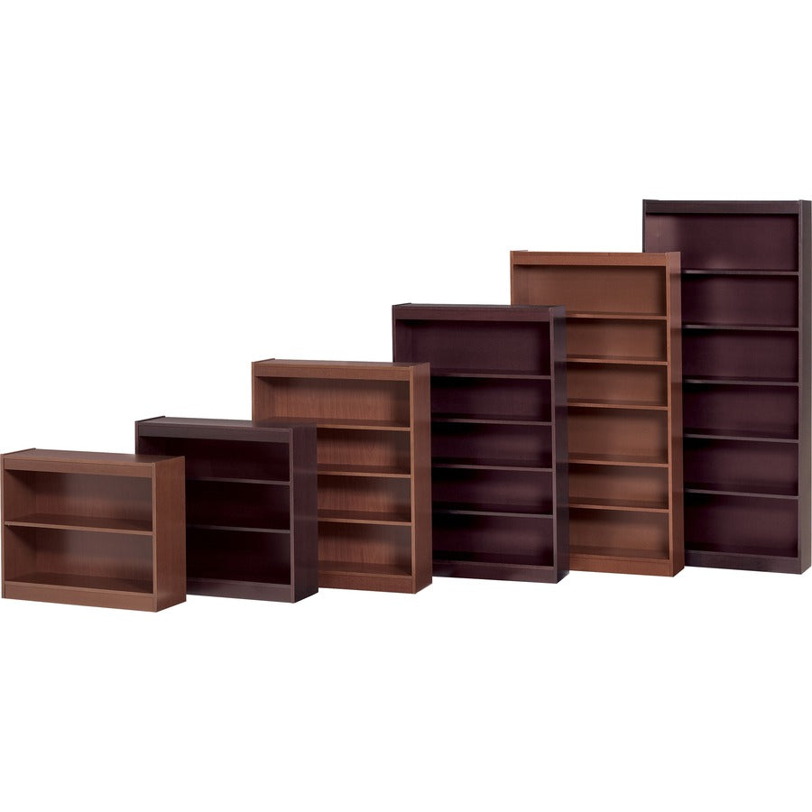 Image of Lorell 89050 Panel End Hardwood Veneer Bookcase