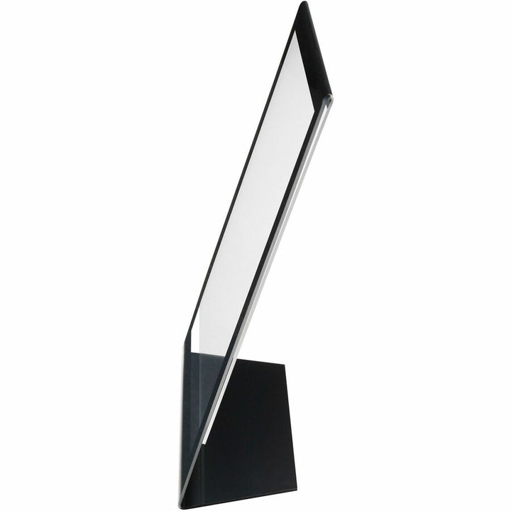 Image of deflecto® Slanted Standup Sign Holder, Insert 8-1/2"x11", Black