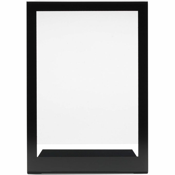 Image of deflecto® Slanted Standup Sign Holder, Insert 8-1/2"x11", Black