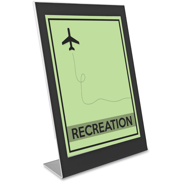 Image of deflecto® Slanted Standup Sign Holder, Insert 8-1/2"x11", Black