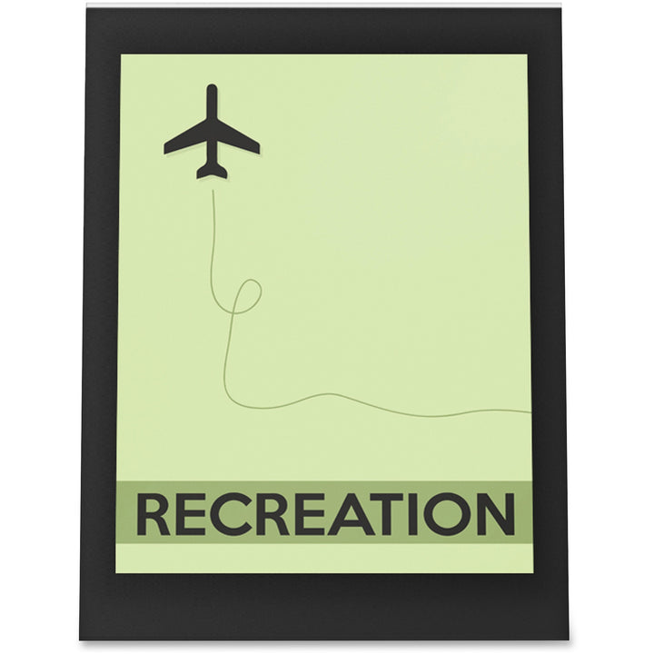Image of deflecto® Slanted Standup Sign Holder, Insert 8-1/2"x11", Black