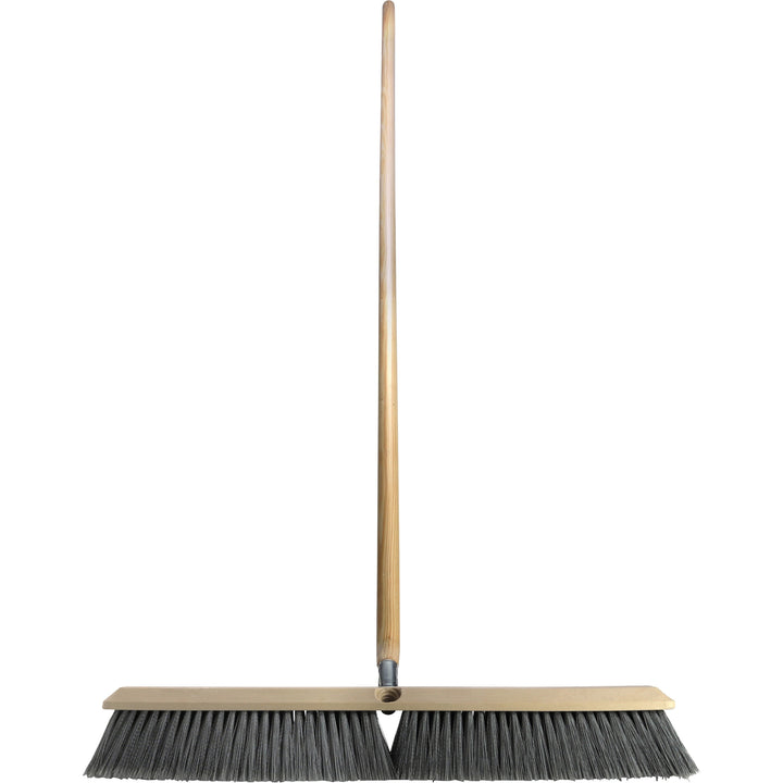 Image of Genuine Joe Floor Sweep w/ Handle, 24"W,Heavy-Duty, 1-1/8"x60"handle