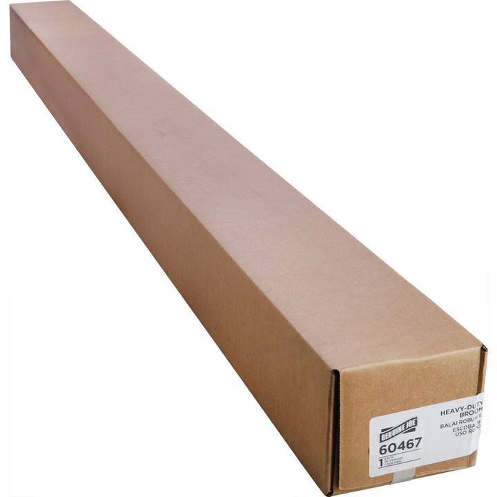 Image of Genuine Joe Floor Sweep w/ Handle, 24"W,Heavy-Duty, 1-1/8"x60"handle