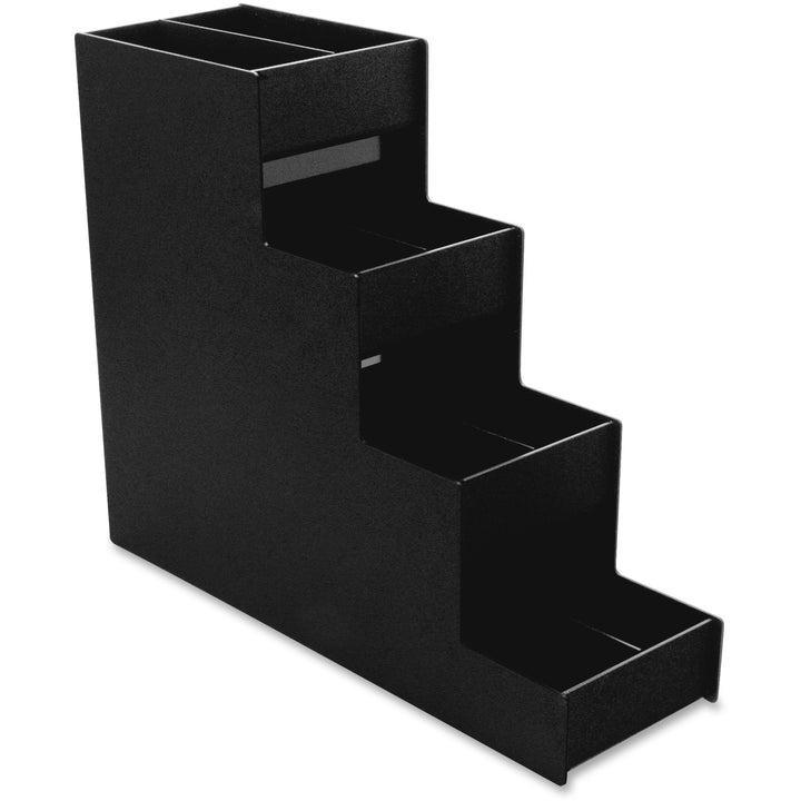 Image of Vertiflex® Commercial Grade Narrow Condiment Organizer, 8 Compartments, 6 x 19 x 15.88, Black
