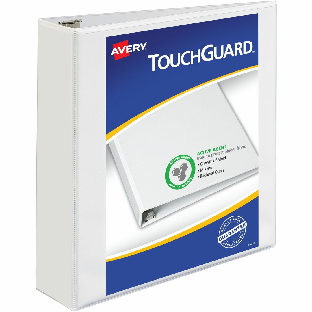 Image of Avery® Touchguard Protection Heavy-Duty View Binders With Slant Rings, 3 Rings, 2" Capacity, 11 X 8.5, White
