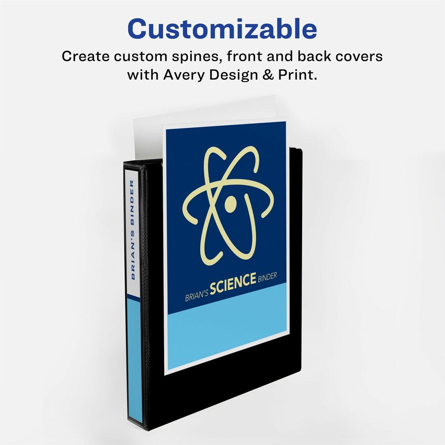 Image of Avery® Touchguard Protection Heavy-Duty View Binders With Slant Rings, 3 Rings, 2" Capacity, 11 X 8.5, White