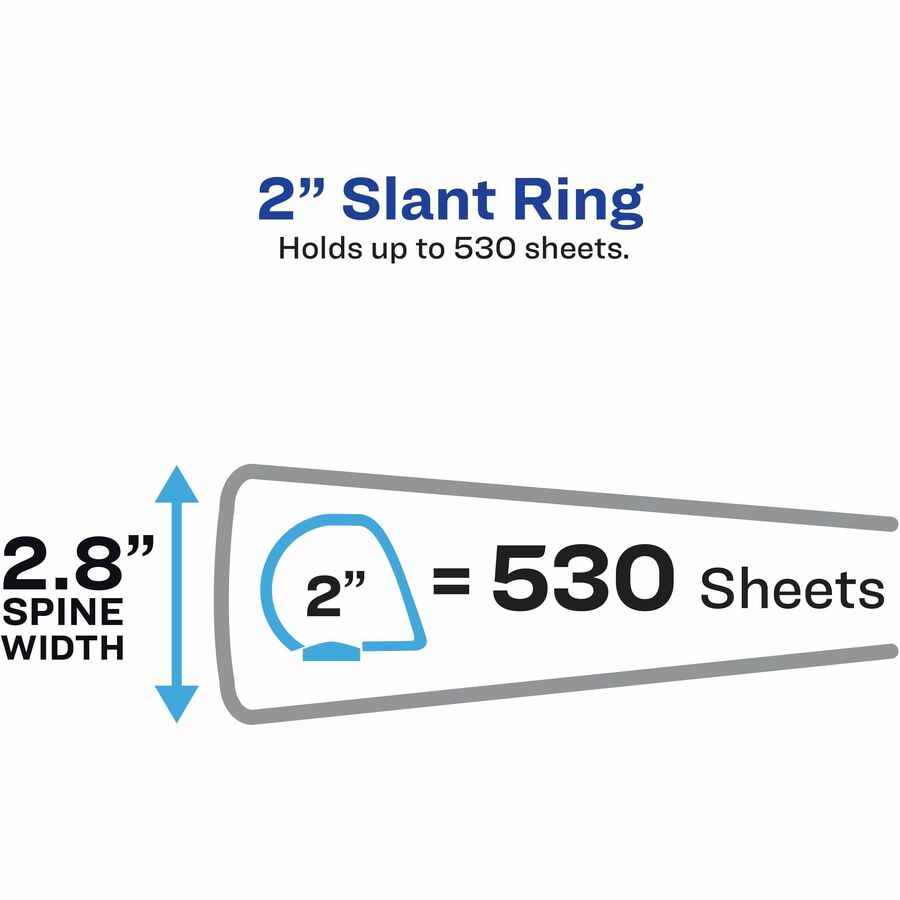 Image of Avery® Touchguard Protection Heavy-Duty View Binders With Slant Rings, 3 Rings, 2" Capacity, 11 X 8.5, White