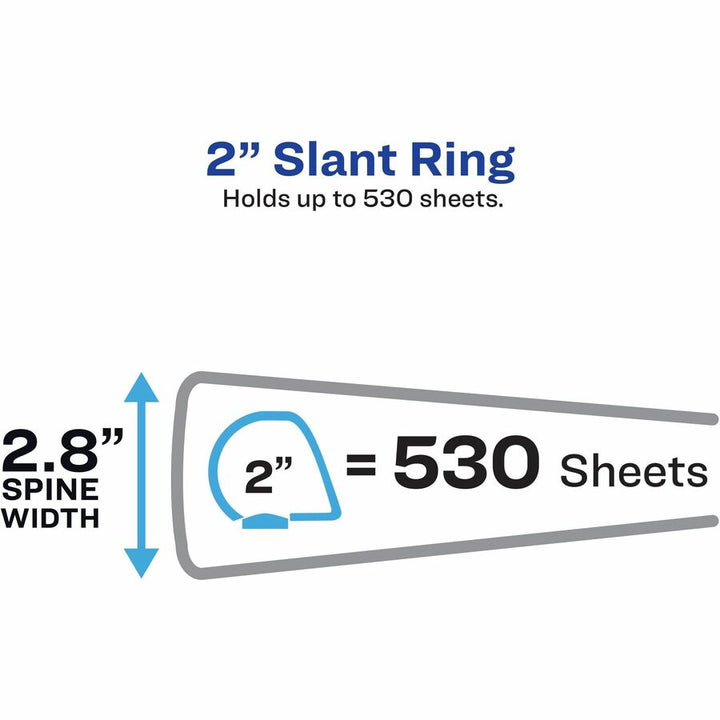 Image of Avery® Touchguard Protection Heavy-Duty View Binders With Slant Rings, 3 Rings, 2" Capacity, 11 X 8.5, White
