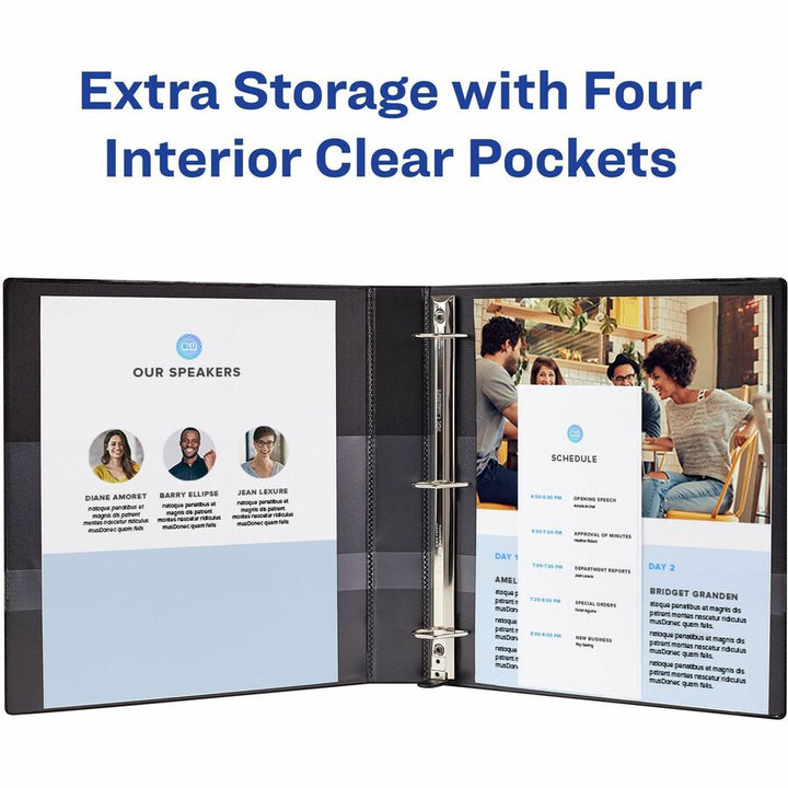 Image of Avery® Touchguard Protection Heavy-Duty View Binders With Slant Rings, 3 Rings, 2" Capacity, 11 X 8.5, White