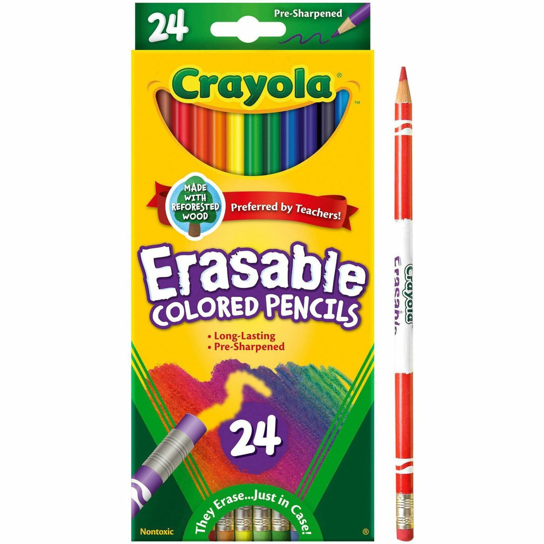 Image of Crayola 68-2424 Erasable Colored Pencils, 3.3 mm Assorted Lead, 24 / Pack