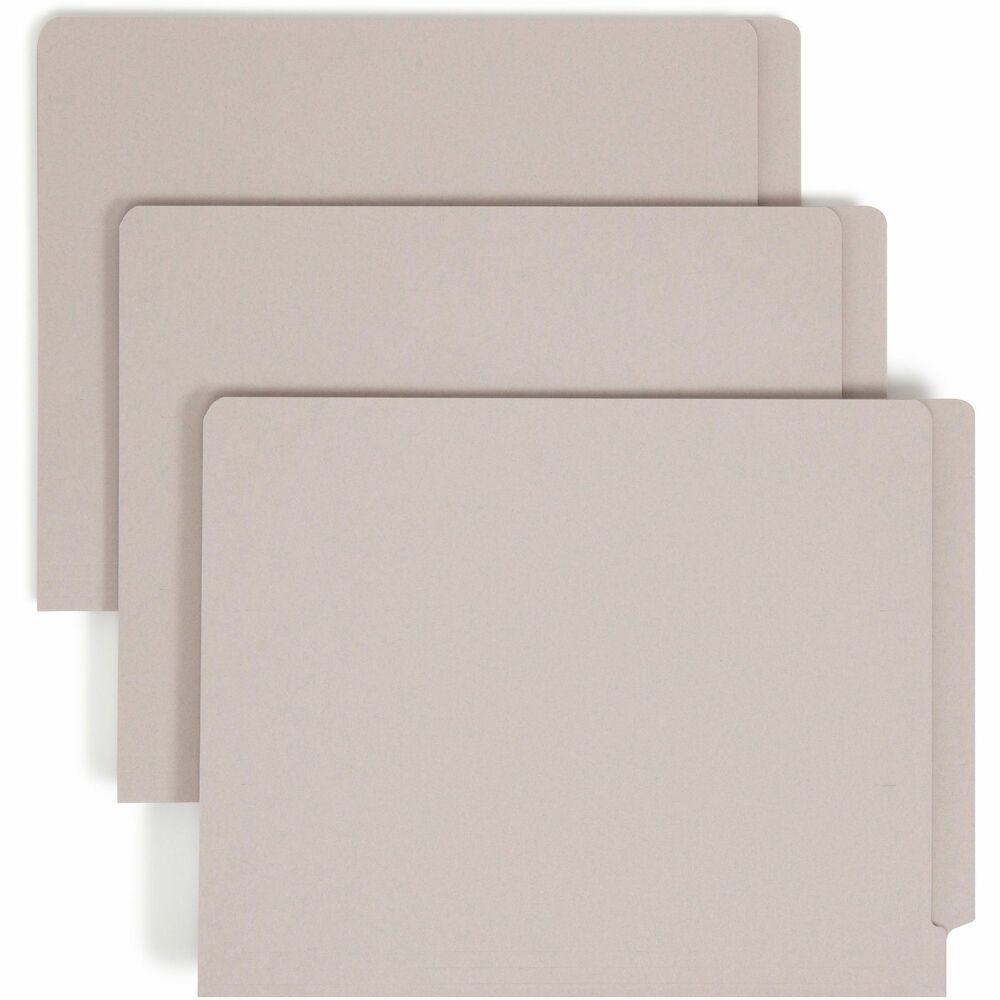 Image of Smead Color Fastener Folder, 3/4" Exp, Letter-Size, 50/BX, Gray