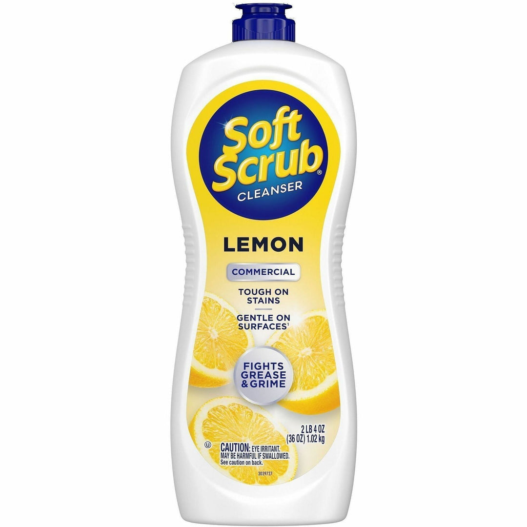 Image of Soft Scrub 15020 All Purpose Cleanser, For Kitchen, 36 fl oz (1.1 quart), Lemon Scent, Disinfectant, Pleasant Scent, Anti-bacterial, 1 Each
