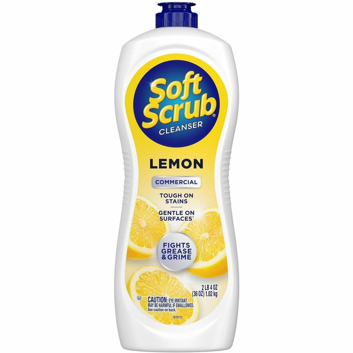 Image of Soft Scrub 15020 All Purpose Cleanser, For Kitchen, 36 fl oz (1.1 quart), Lemon Scent, Disinfectant, Pleasant Scent, Anti-bacterial, 1 Each