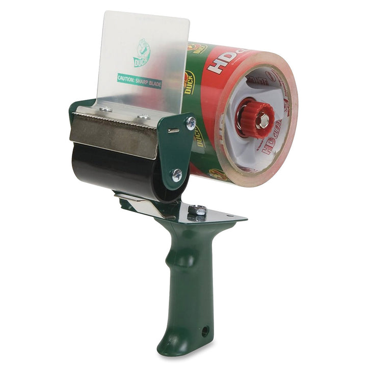 Image of Duck® Extra-Wide Packaging Tape Dispenser, 3" Core, For Rolls Up To 3" X 54.6 Yds, Green