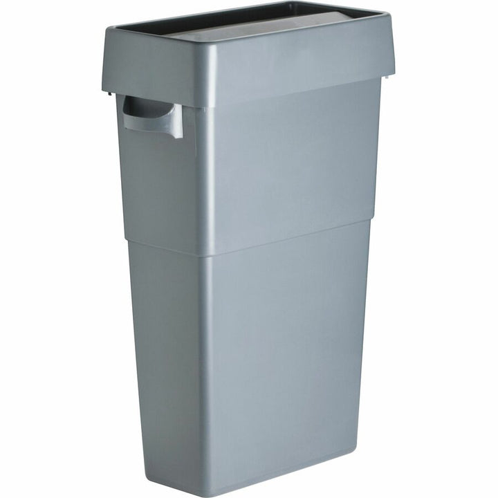 Image of Genuine Joe Waste Container, Space-Saving, 23 Gallon, 20"x11"x30", Gray