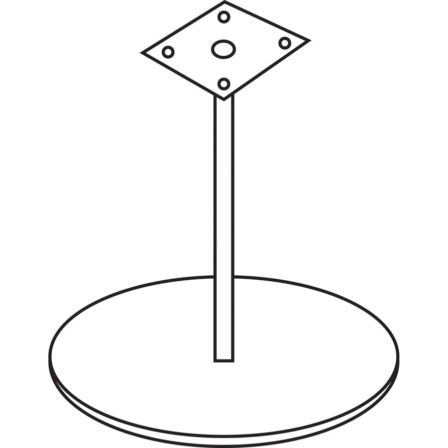 Image of Lorell Steel Table Base, f/42"/48" Tabletops, 24"x24"x29", Black