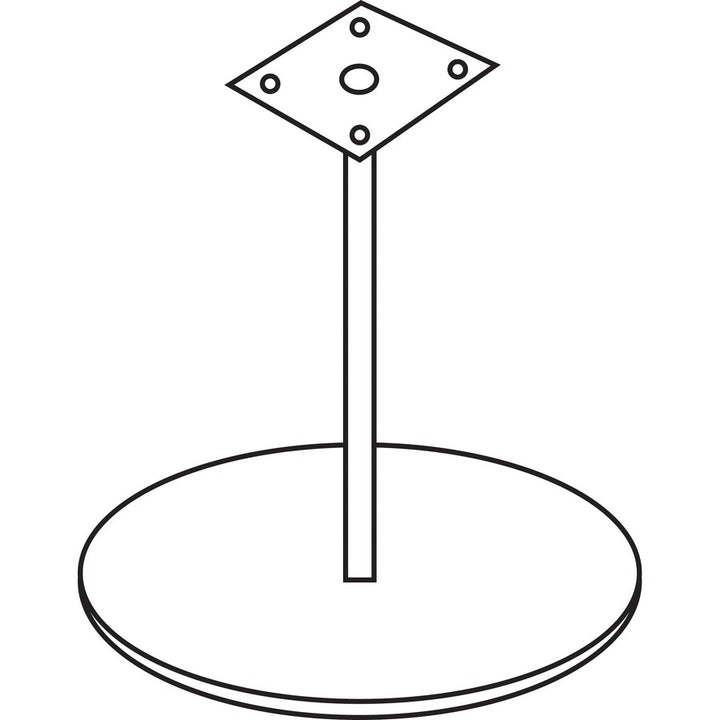 Image of Lorell Steel Table Base, f/42"/48" Tabletops, 24"x24"x29", Black