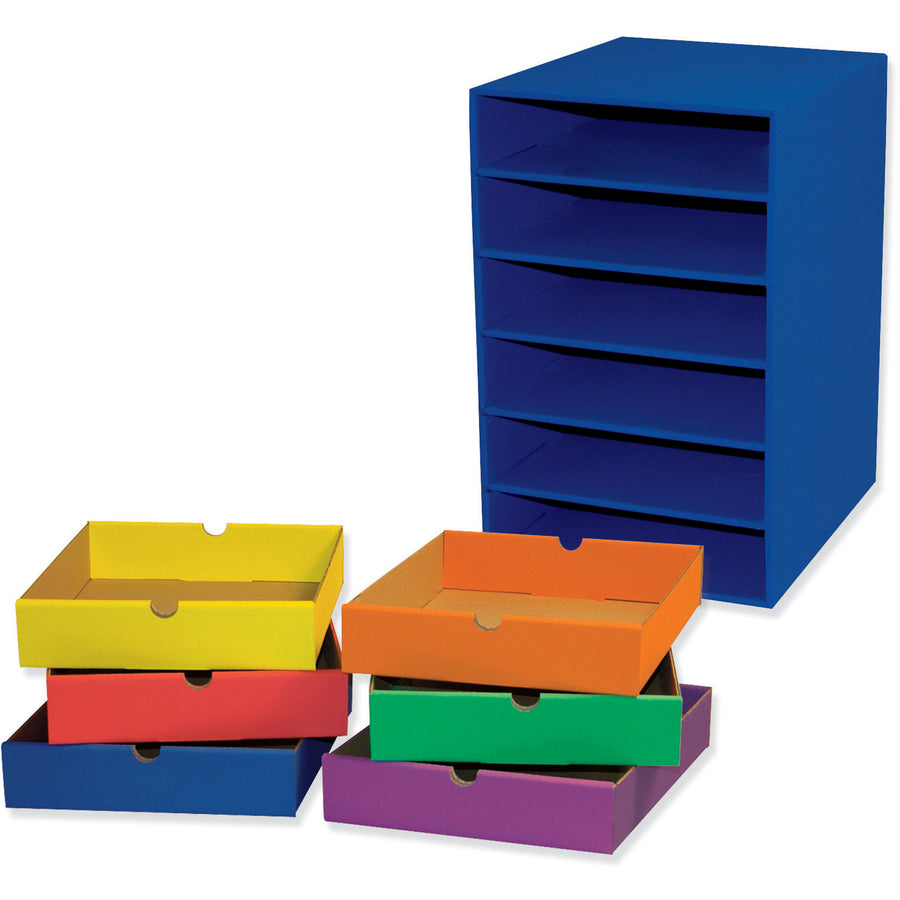 Image of Pacon® 6-Shelf Organizer, 13-1/2"x12"x17-3/4", Blue