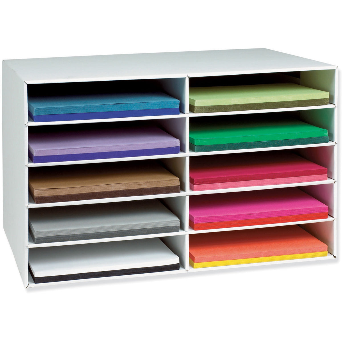 Pacon Classroom Construction Paper Storage, 10 Compartmen... AB1Supply