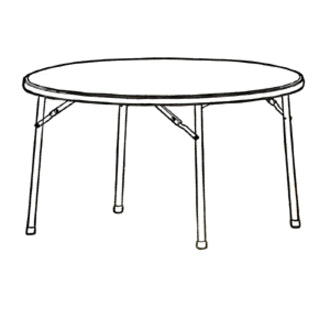 Image of Lorell Banquet Table, Round, 800 lb Capacity, 71"x71"x29-1/4", PM