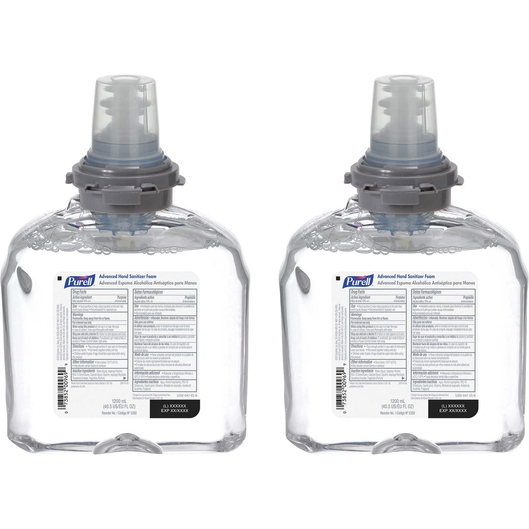 Image of GOJO® Refill, f/ PURELL TFX Dispenser, 1200 ml, 2/CT, Foam