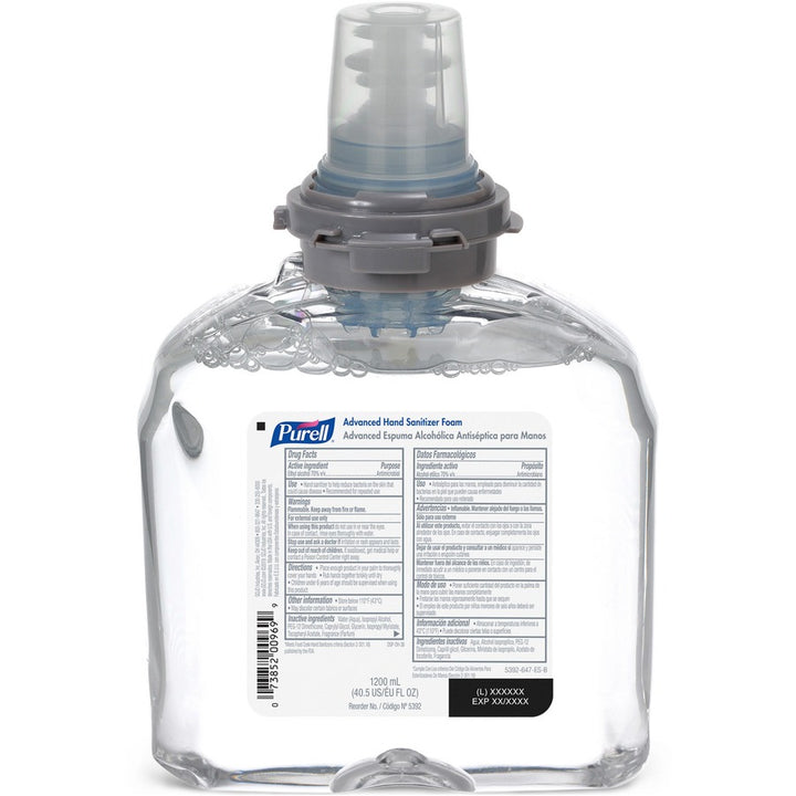 Image of GOJO® Refill, f/ PURELL TFX Dispenser, 1200 ml, 2/CT, Foam