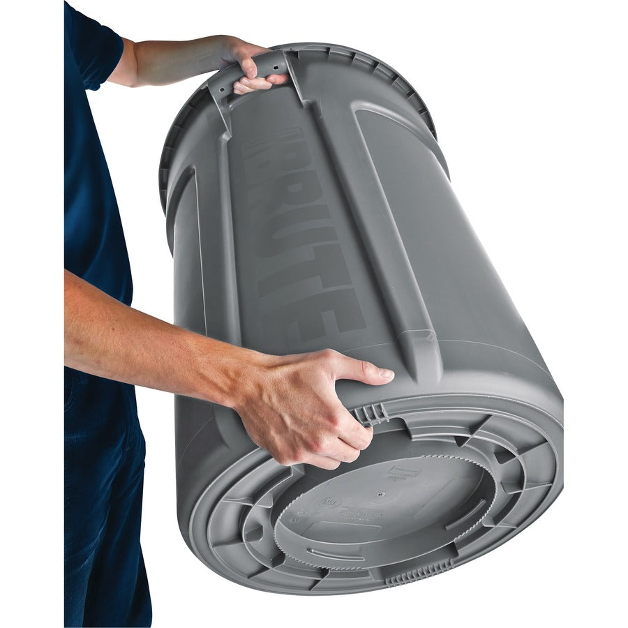 Image of Rubbermaid Commercial Products Recycling Container,Heavy-duty,32 Gal,22"x22"x27-1/4",Blue
