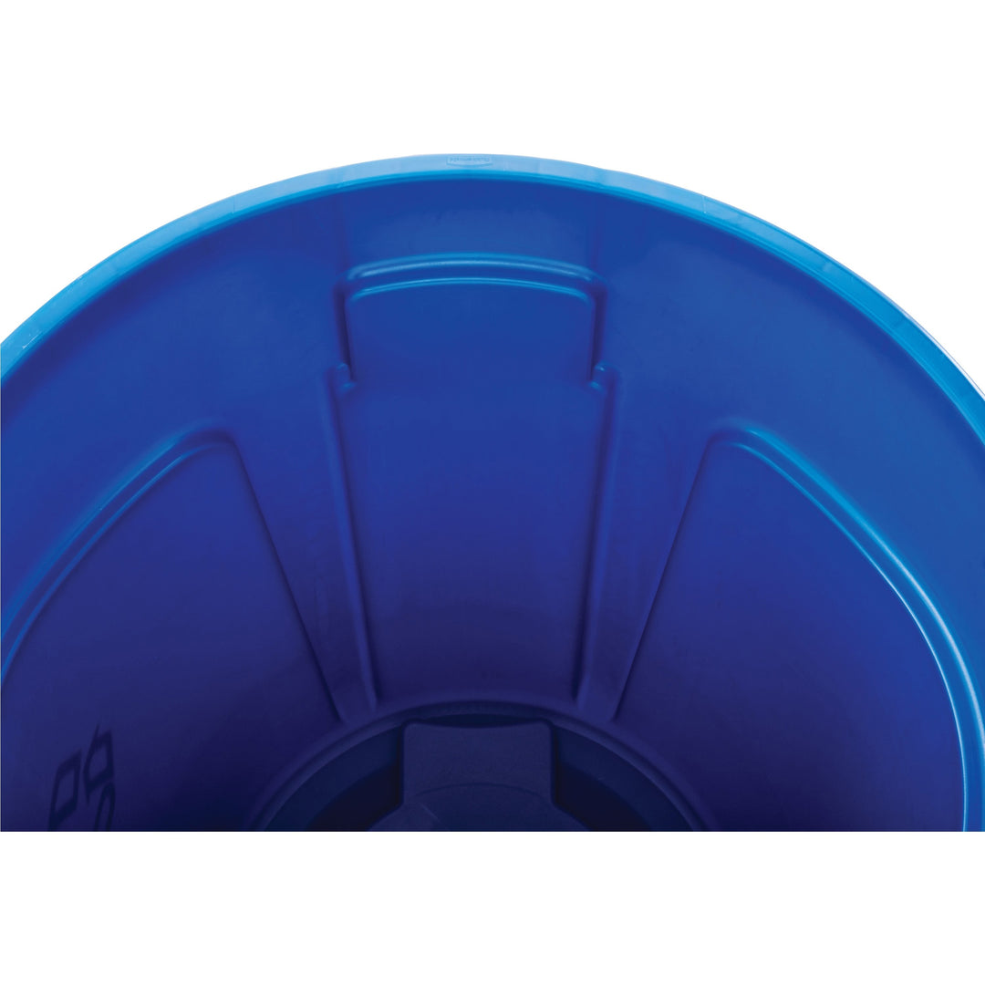 Image of Rubbermaid Commercial Products Recycling Container,Heavy-duty,32 Gal,22"x22"x27-1/4",Blue