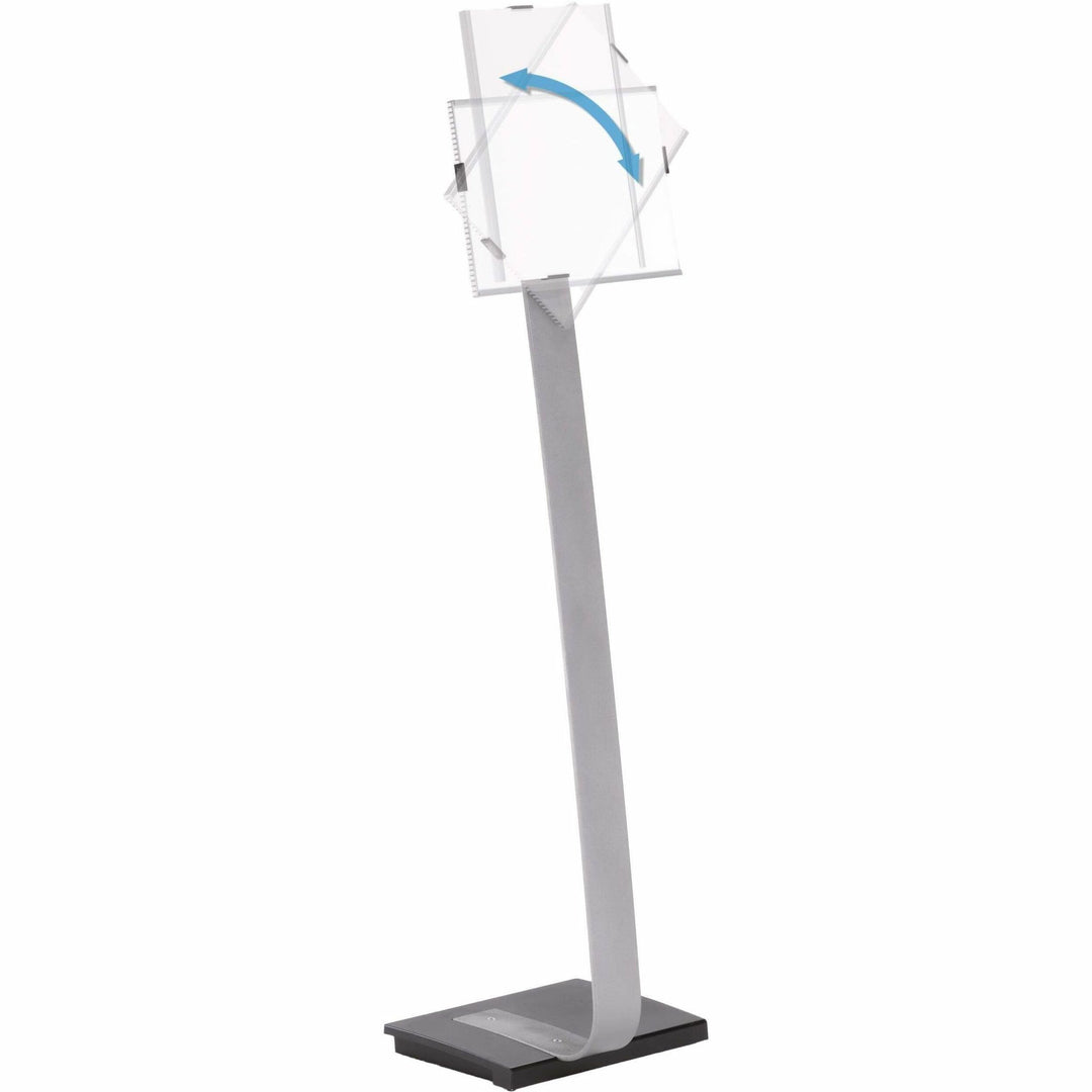Image of Durable® Info Sign Duo Floor Stand, Letter-Size Inserts, 15 x 46.5, Clear