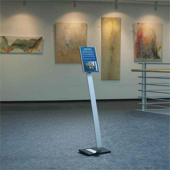 Image of Durable® Info Sign Duo Floor Stand, Letter-Size Inserts, 15 x 46.5, Clear