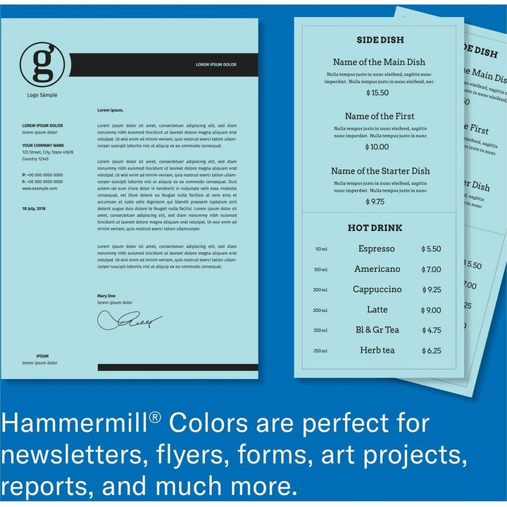 Image of Hammermill® Copy Paper, Multipurpose, 20 lb, 8-1/2"x14", 500/RM, Blue
