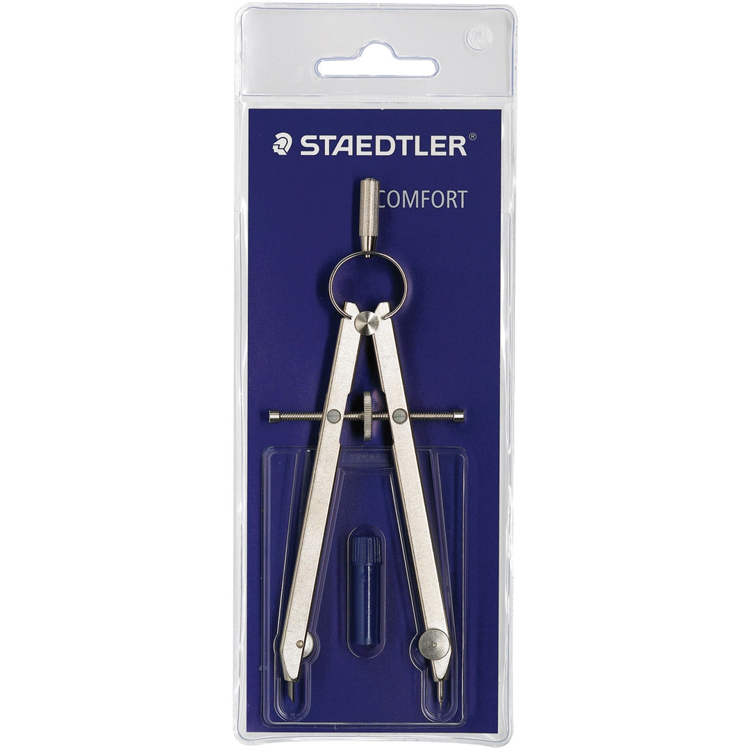 Image of Staedtler® Comfort Compass,w/ Spare Lead,3-1/4"x1/2"x7-1/2",Nickel