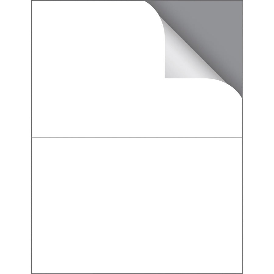 Image of MACO® Cover-All Opaque Laser/inkjet Shipping Labels, Internet Format, 5.5 X 8.5, White, 2 Labels/sheet, 100 Sheets/box