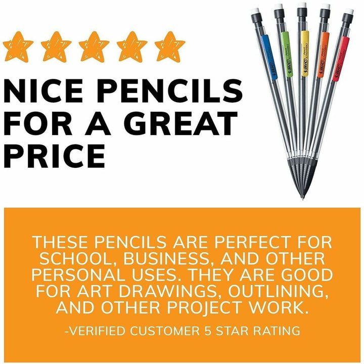 Image of BIC® Mechanical Pencils, .7mm w/ 3 Leads, 10/PK, Assorted