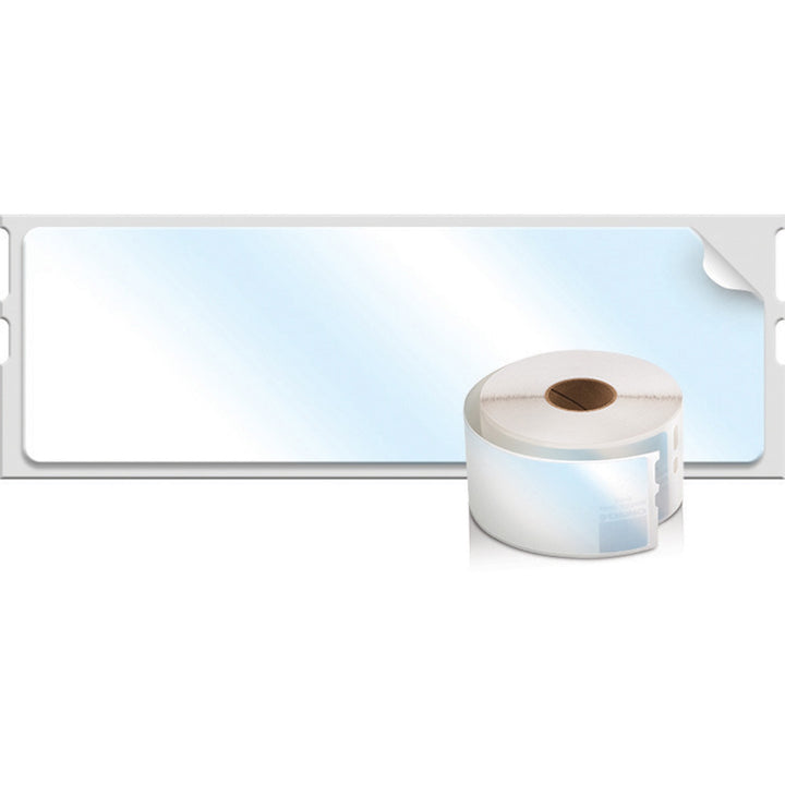 Image of Dymo 30254 Clear Address Labels, 1 1/8" W x 3 1/2" Length, Rectangle, Direct Thermal, Clear, 130 / Roll, 130 / Roll