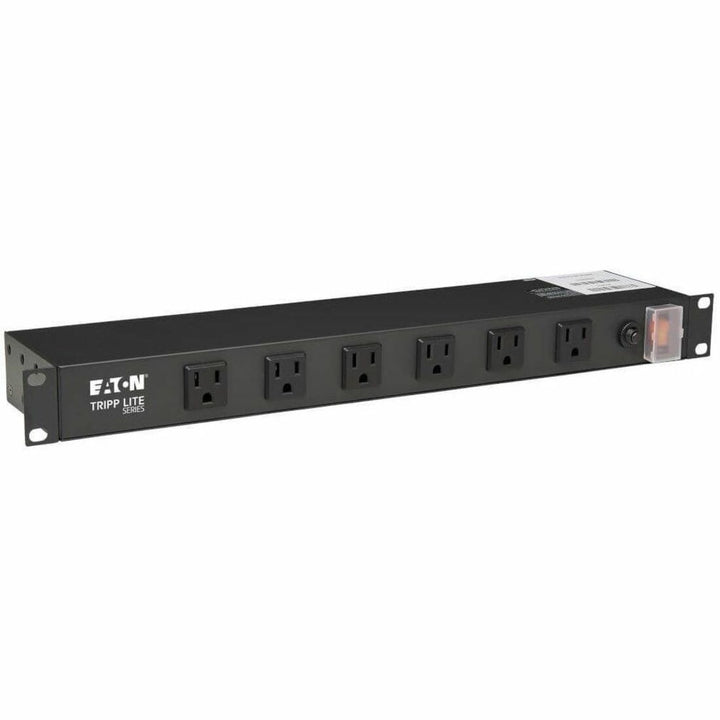 Image of Tripp Lite by Eaton Power Strip, Rack-Mount, 12-Outlet, 17-1/2"x4-1/2"x1-3/4",BK