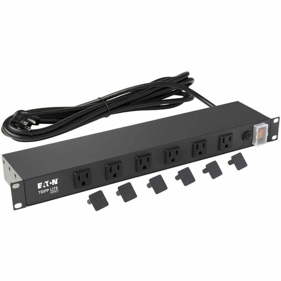 Image of Tripp Lite by Eaton Power Strip, Rack-Mount, 12-Outlet, 17-1/2"x4-1/2"x1-3/4",BK