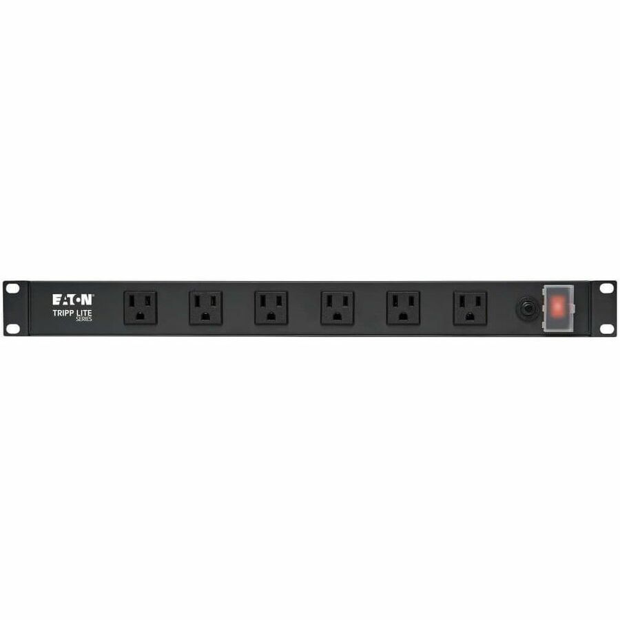 Image of Tripp Lite by Eaton Power Strip, Rack-Mount, 12-Outlet, 17-1/2"x4-1/2"x1-3/4",BK