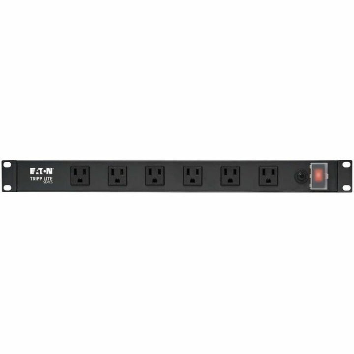 Image of Tripp Lite by Eaton Power Strip, Rack-Mount, 12-Outlet, 17-1/2"x4-1/2"x1-3/4",BK