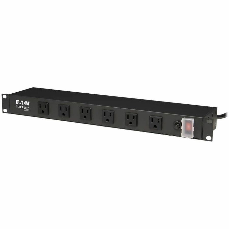 Image of Tripp Lite by Eaton Power Strip, Rack-Mount, 12-Outlet, 17-1/2"x4-1/2"x1-3/4",BK