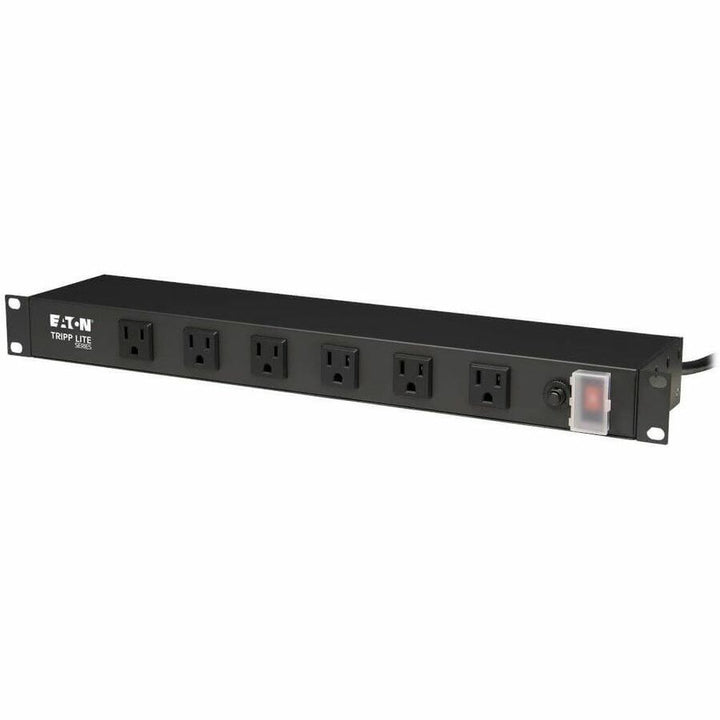 Image of Tripp Lite by Eaton Power Strip, Rack-Mount, 12-Outlet, 17-1/2"x4-1/2"x1-3/4",BK