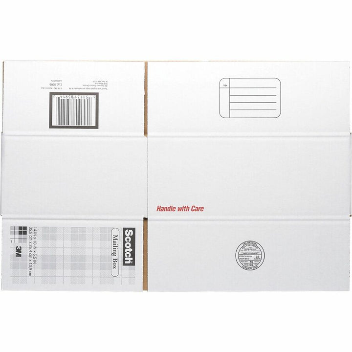 Image of 3M Mailing Box,Size C,Labels Included,14"x10"x5-1/2",White
